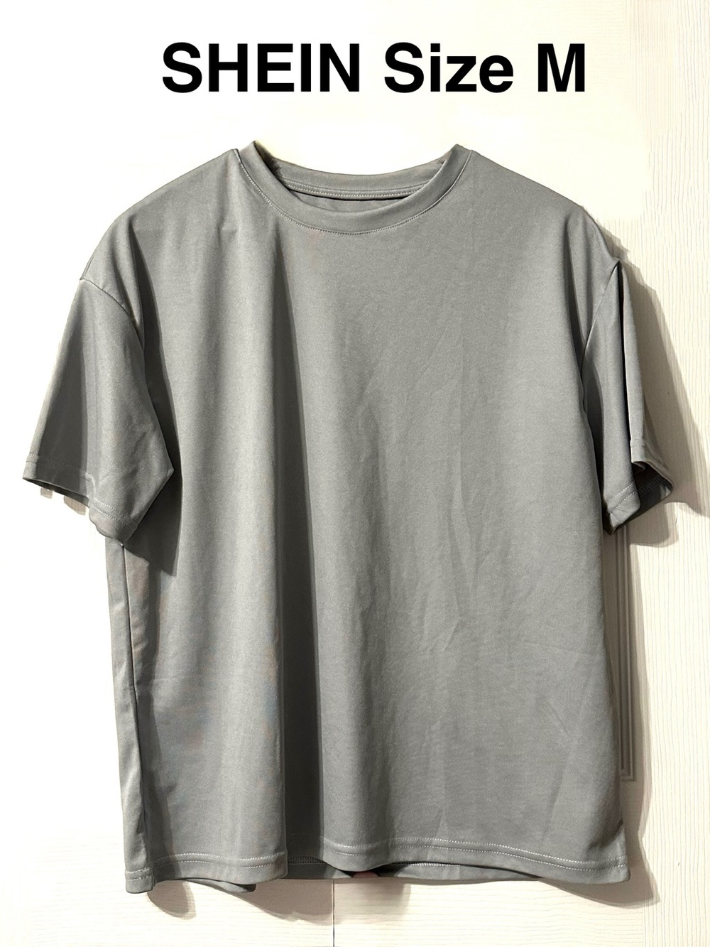 5/$15💥 Gray Crew Neck T‑Shirt Basic Lightweight Top Tee